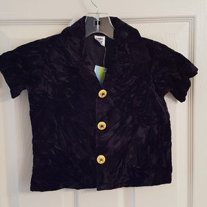 Toddler CRUSHED VELVET Bowler Shirt NWT Spider